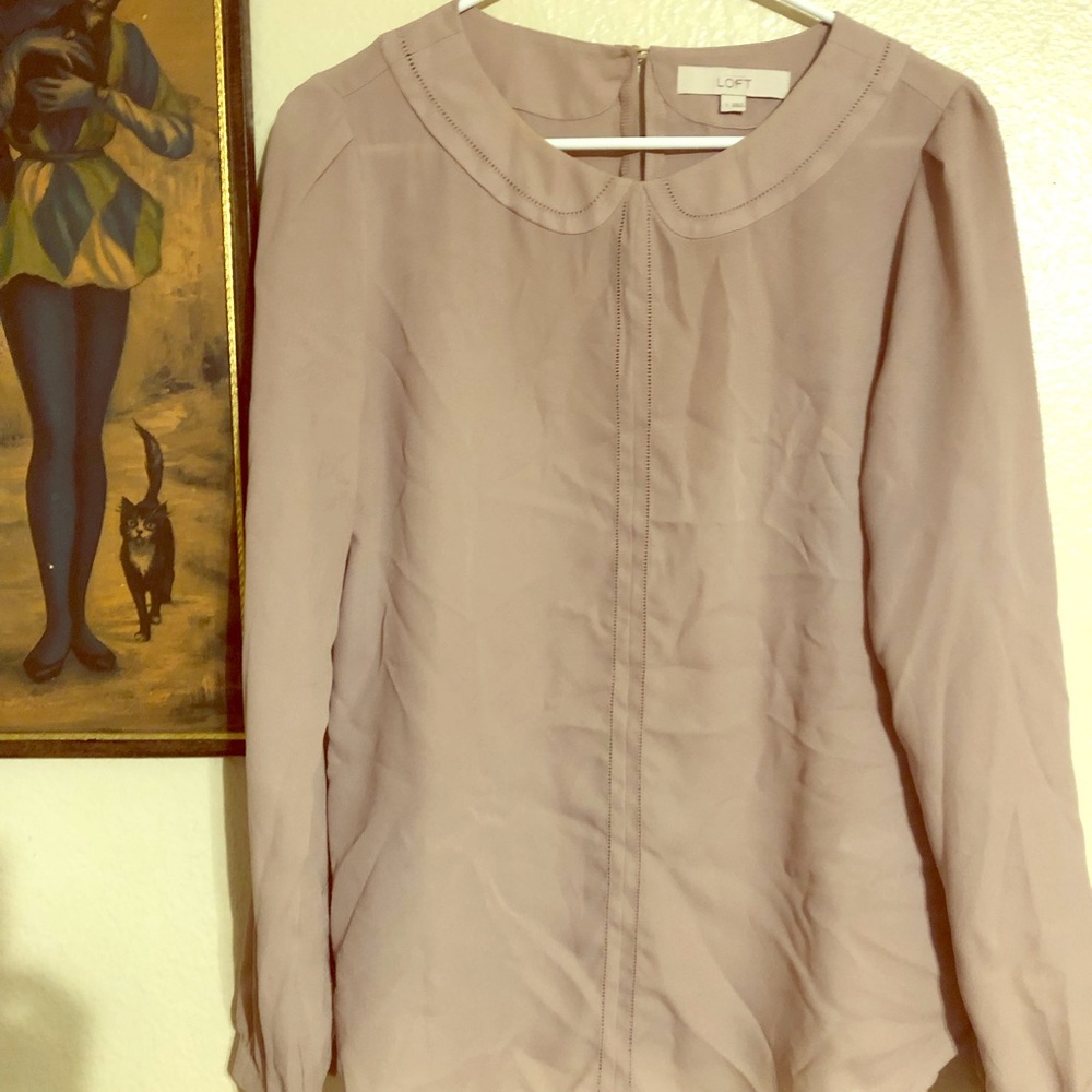 Peter Pan collar Loft blouse size Small